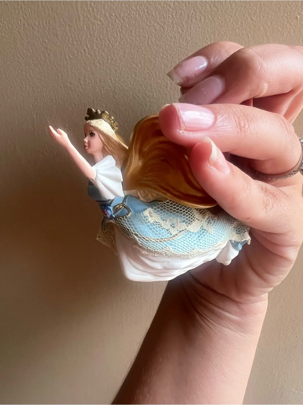 Hallmark Barbie Angel Ornament in Blue, Gold, White